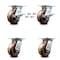 Service Caster 5 Inch High Temp Phenolic Caster Set with Roller Bearing 4 Swivel Lock 2 Brake SCC-35S520-PHRHT-SLB-BSL-2-BSL-2 - alternate 1